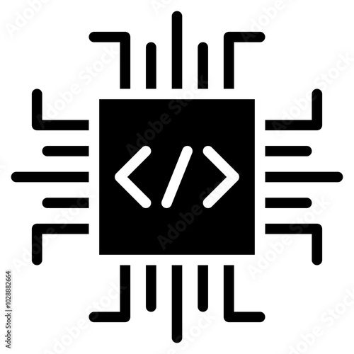 Firmware icon vector image. Can be used for 3d Printing.