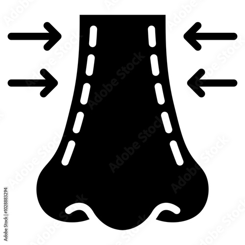 Rhinoplasty icon vector image. Can be used for Plastic and Cosmetic Surgery.