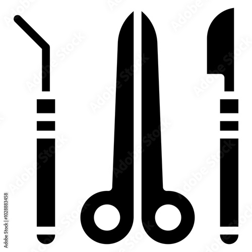 Surgical Instruments icon vector image. Can be used for Plastic and Cosmetic Surgery.
