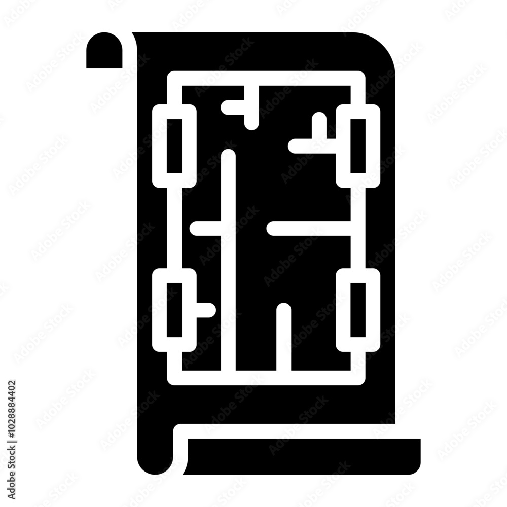 Blueprint Paper icon vector image. Can be used for Engineer in Mechanics. Blueprint Paper icon vector image. Can be used for Engineer in Mechanics.