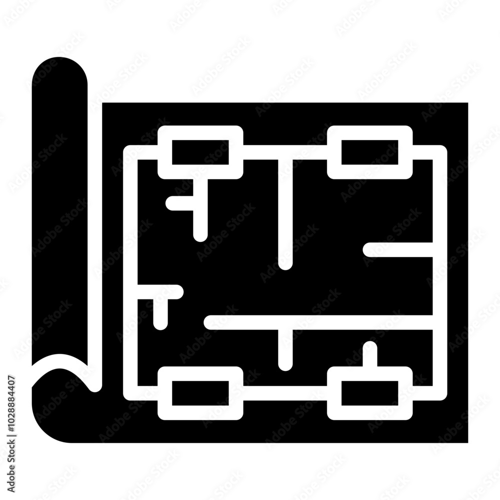 Blueprint Roll icon vector image. Can be used for Engineer in Mechanics. Blueprint Roll icon vector image. Can be used for Engineer in Mechanics.