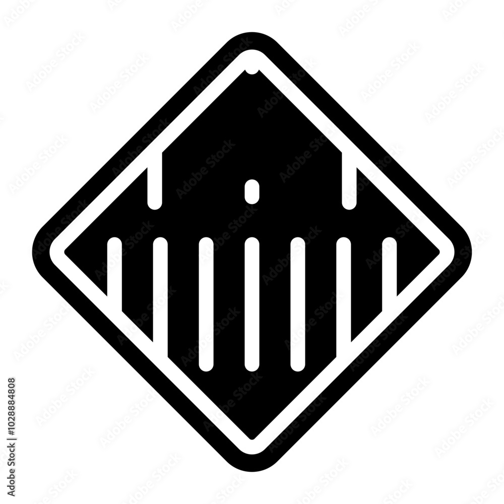 Crosswalk Sign icon vector image. Can be used for Driving School. Crosswalk Sign icon vector image. Can be used for Driving School.