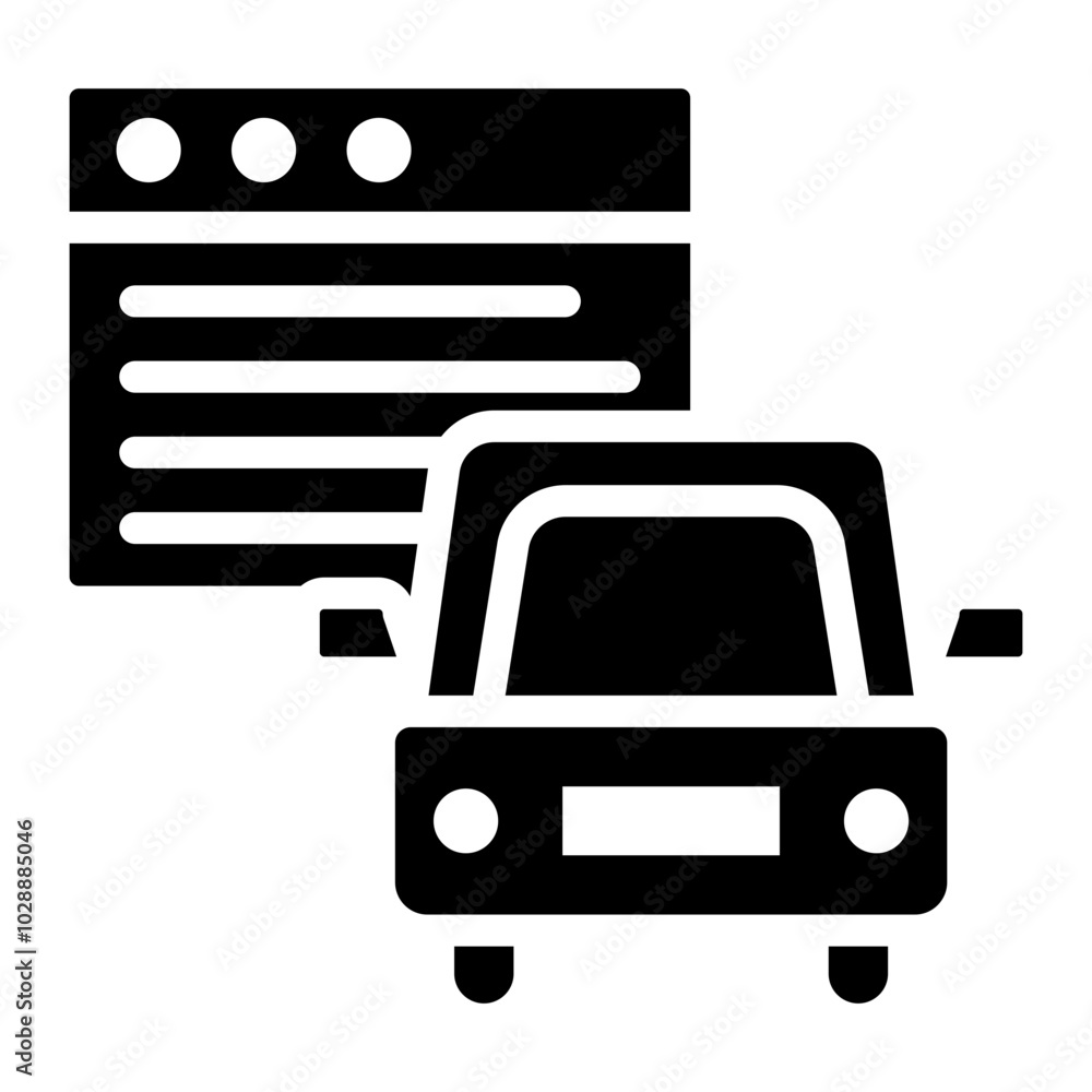Online Driver Test icon vector image. Can be used for Driving School. Online Driver Test icon vector image. Can be used for Driving School.
