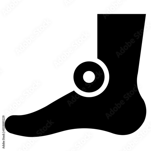 Ankle Pain icon vector image. Can be used for Body Ache.