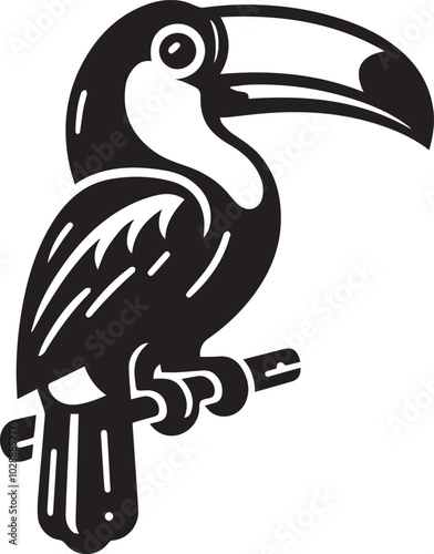 Toucan silhouette vector