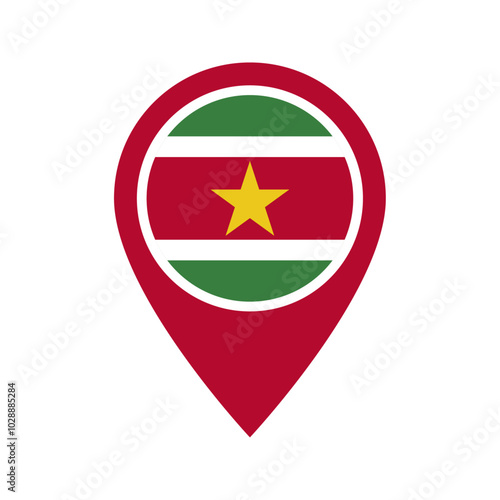 Free Download Suriname flag location icon - GFXLoad