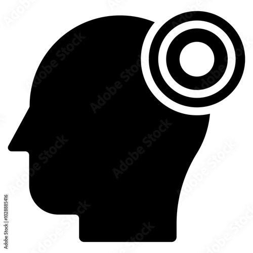 Migraine icon vector image. Can be used for Body Ache.