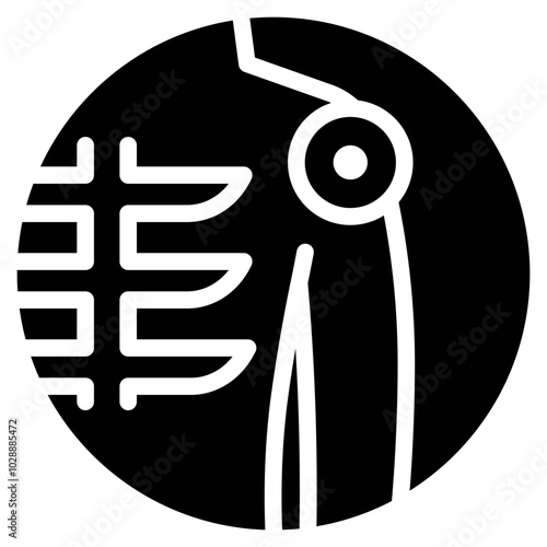 Rotator Cuff Injury icon vector image. Can be used for Body Ache.