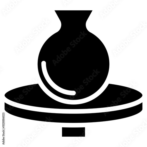 Pottery Wheel icon vector image. Can be used for Crafting.