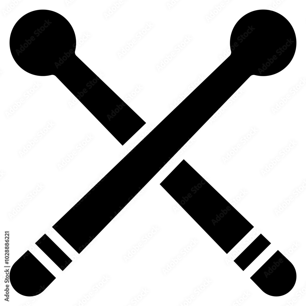 Drumsticks icon vector image. Can be used for Rock and Roll. Drumsticks icon vector image. Can be used for Rock and Roll.
