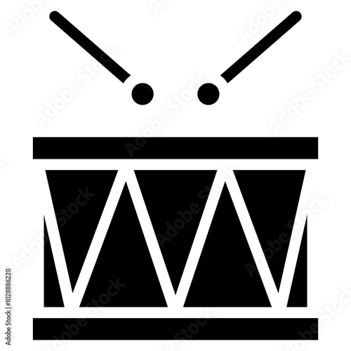 Drum Solo icon vector image. Can be used for Rock and Roll.