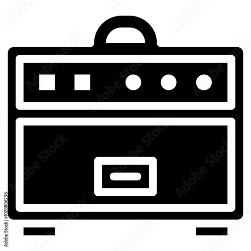 Guitar Amp icon vector image. Can be used for Rock and Roll.