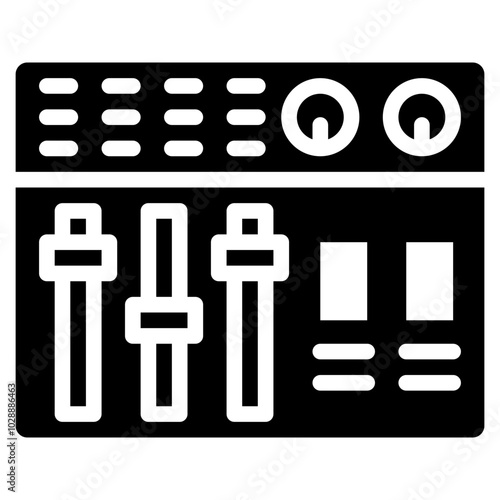 Sound Mixer icon vector image. Can be used for Rock and Roll.