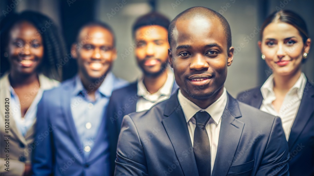 Young African Businessman Leading a Group
Young African Businessman Leading a Group