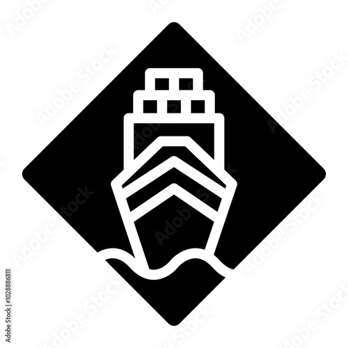 Cruise Terminal icon vector image. Can be used for Cruiser.