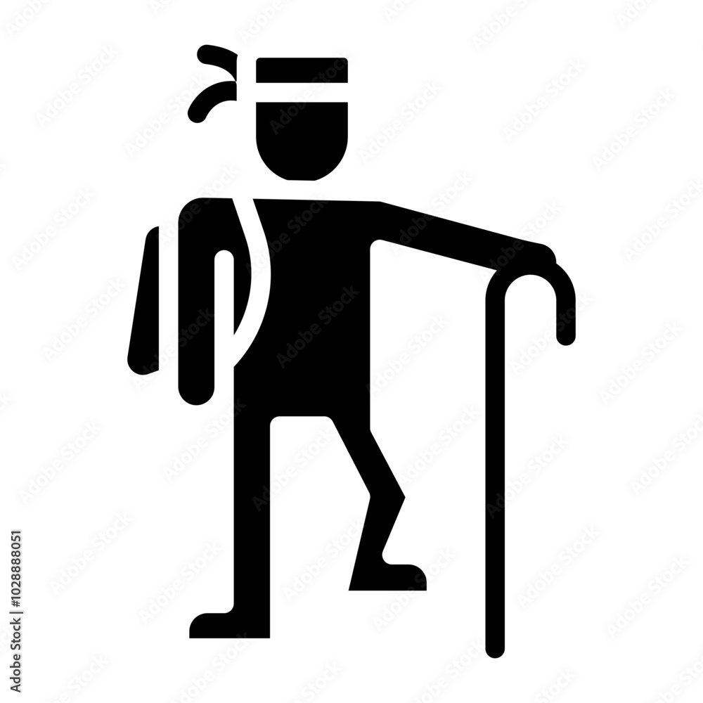 Hiking icon vector image. Can be used for Retirement. Hiking icon vector image. Can be used for Retirement.