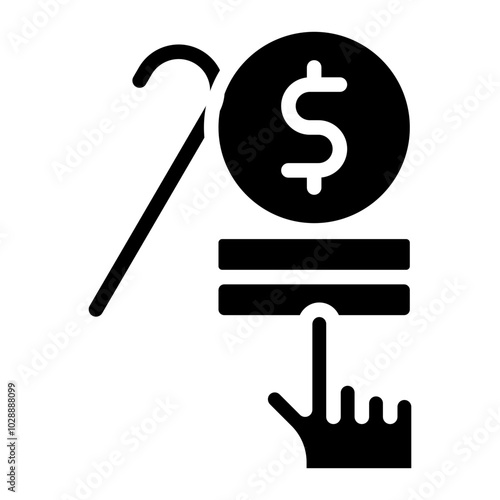 Pension Payout icon vector image. Can be used for Retirement.