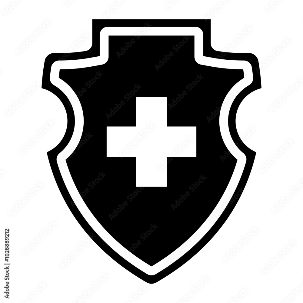 Obraz premium Medical Badge icon vector image. Can be used for Psychiatric Hospitals.