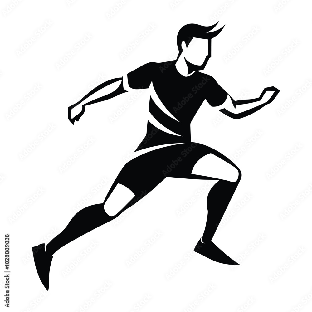 Powerful Soccer Player Kick Silhouette Vector, Motion and Energy, Ideal for Sports Apparel and Branding Powerful Soccer Player Kick Silhouette Vector, Motion and Energy, Ideal for Sports Apparel and Branding