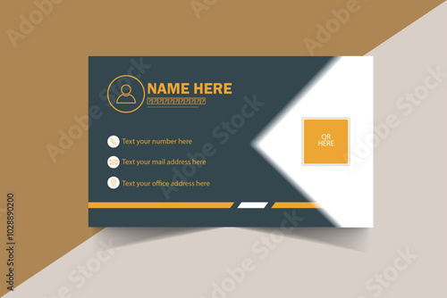One-sided creative and luxury business card design template. 