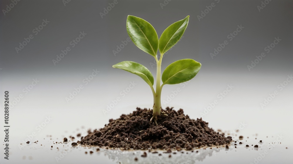 young plant growing from soil young plant growing from soil