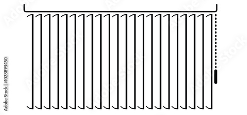 Open blinds for window shutters. Vertical, jalousie roller concept. window curtain shutter roll. House, blinds open for windows. Open and closed window. Sun, jalousie shade for home, office interior