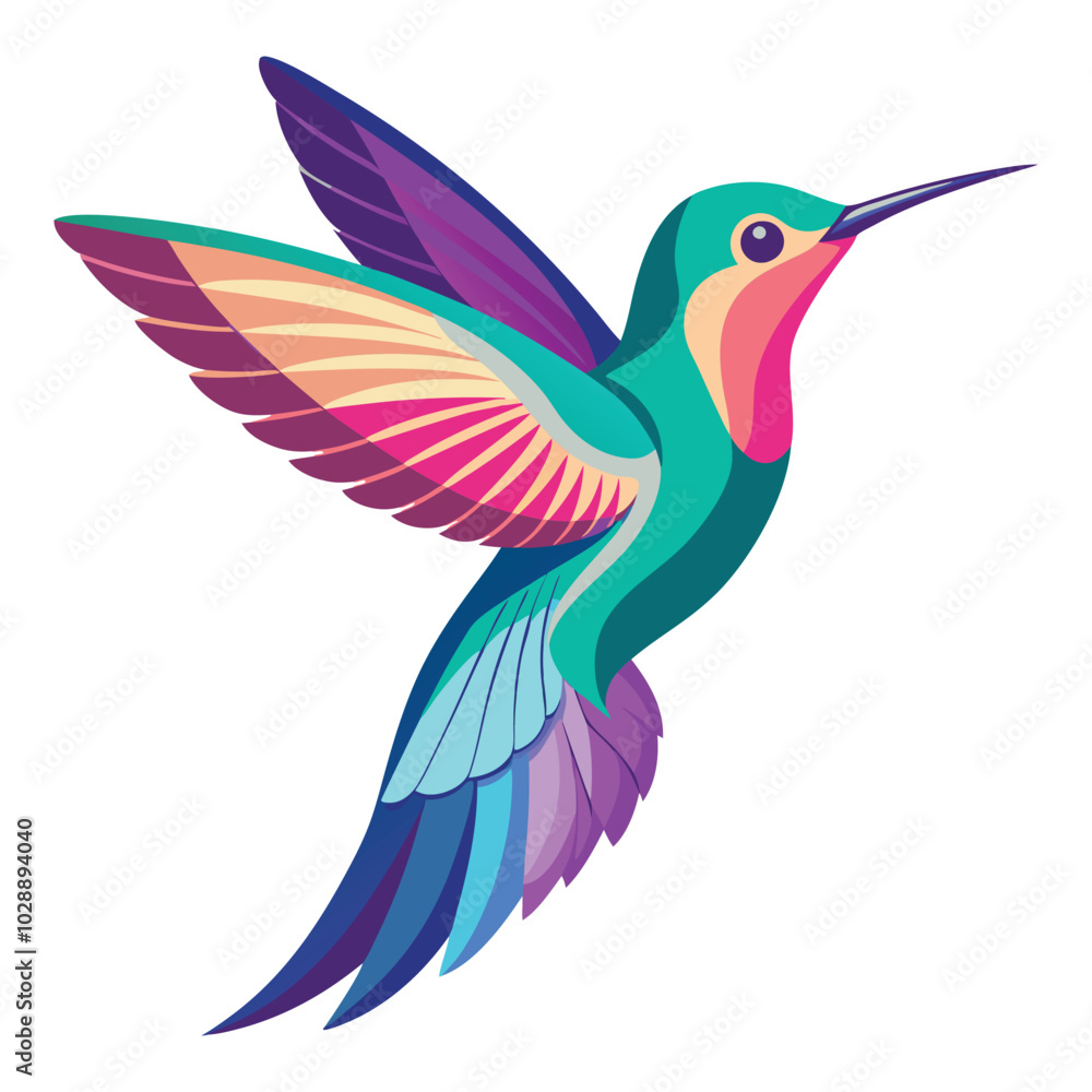 Free vector beautiful flying humming bird design Free vector beautiful flying humming bird design