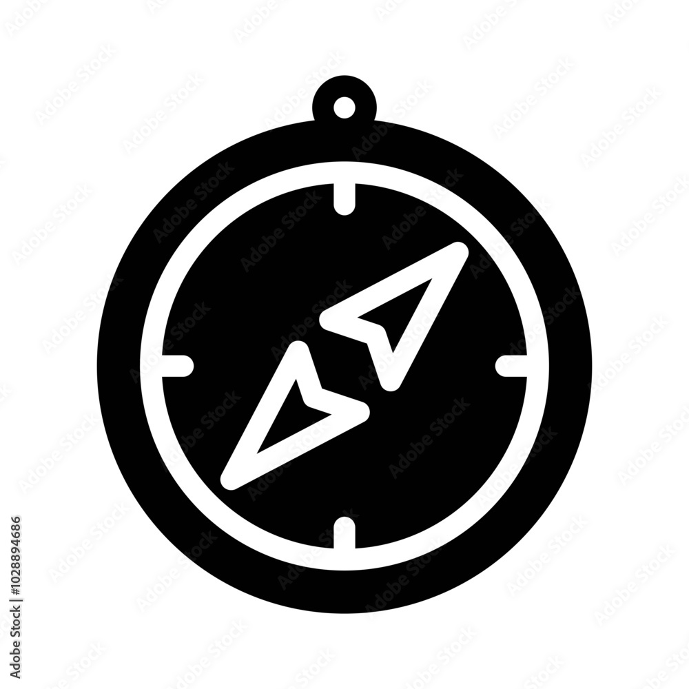 Compass glyph icon Compass glyph icon