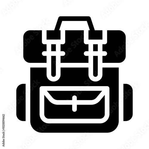 Backpack glyph icon