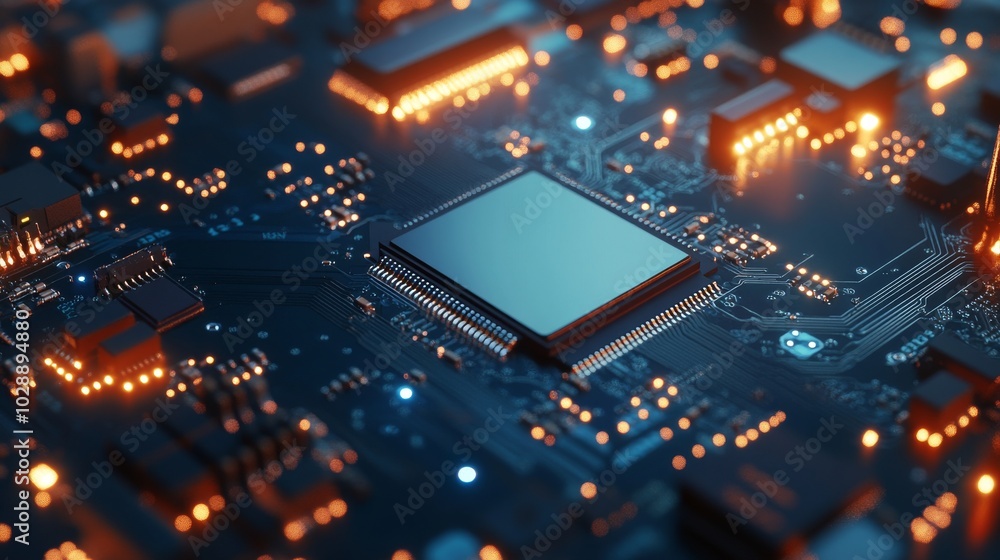 AI, mobile processors through the CPU. 3D render illustration. The CPU is part of a circuit board. AI, mobile processors through the CPU. 3D render illustration. The CPU is part of a circuit board.