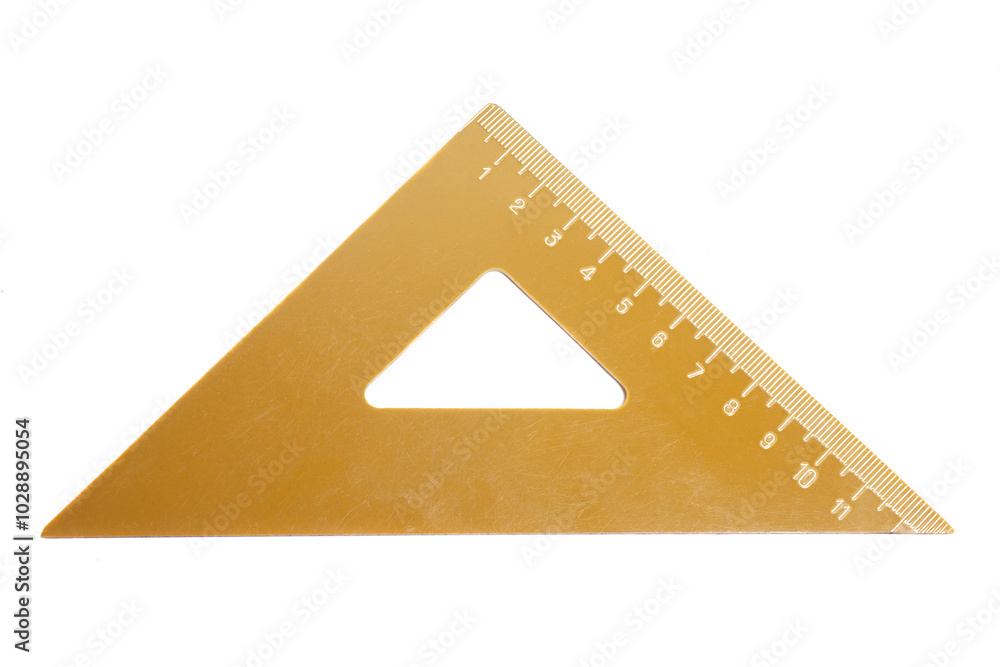 Triangle ruler isolated on white background Triangle ruler isolated on white background
