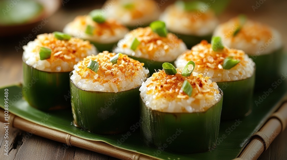 Delicious Vegan Thai Coconut Sticky Rice Dessert Delicious Vegan Thai Coconut Sticky Rice Dessert
