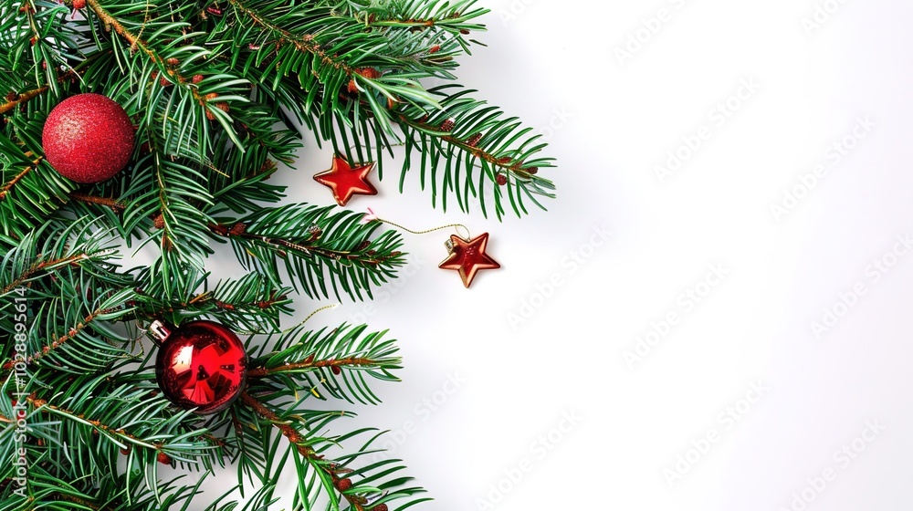 christmas background with christmas branches and decorations christmas background with christmas branches and decorations