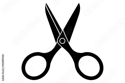 Scissors vector silhouette | vector silhouette illustration on white background