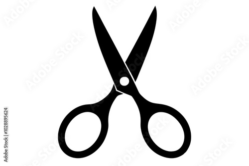 Scissors vector silhouette | vector silhouette illustration on white background