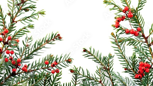 Wallpaper Mural christmas background with christmas branches and decorations Torontodigital.ca