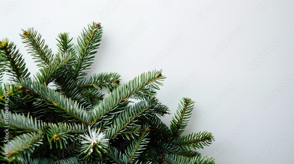 christmas background with christmas branches and decorations