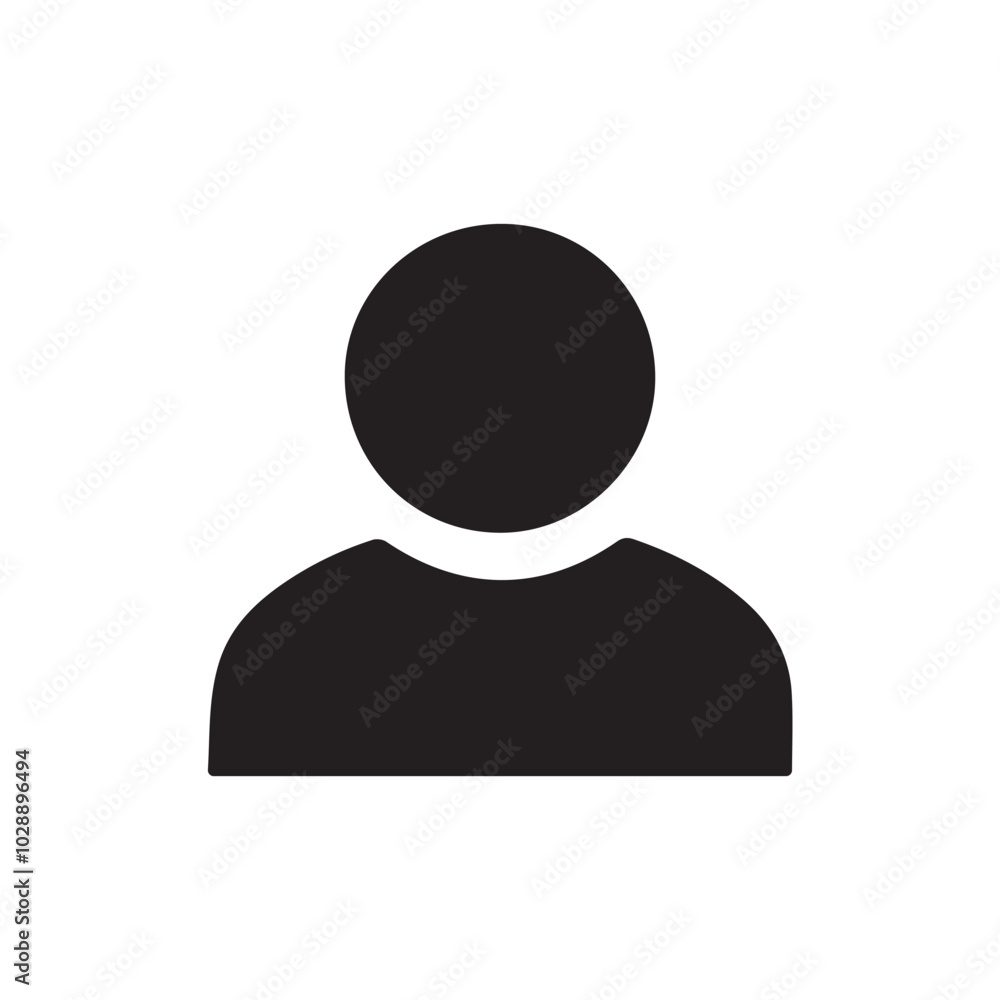 User icon. Silhouette vector illustration on white background. User icon. Silhouette vector illustration on white background.