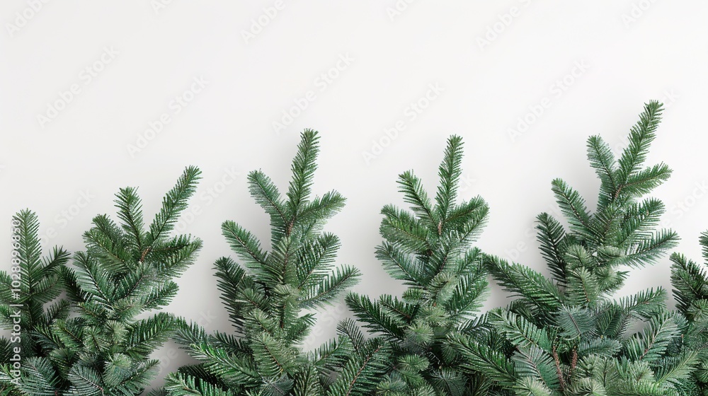christmas background with christmas branches and decorations