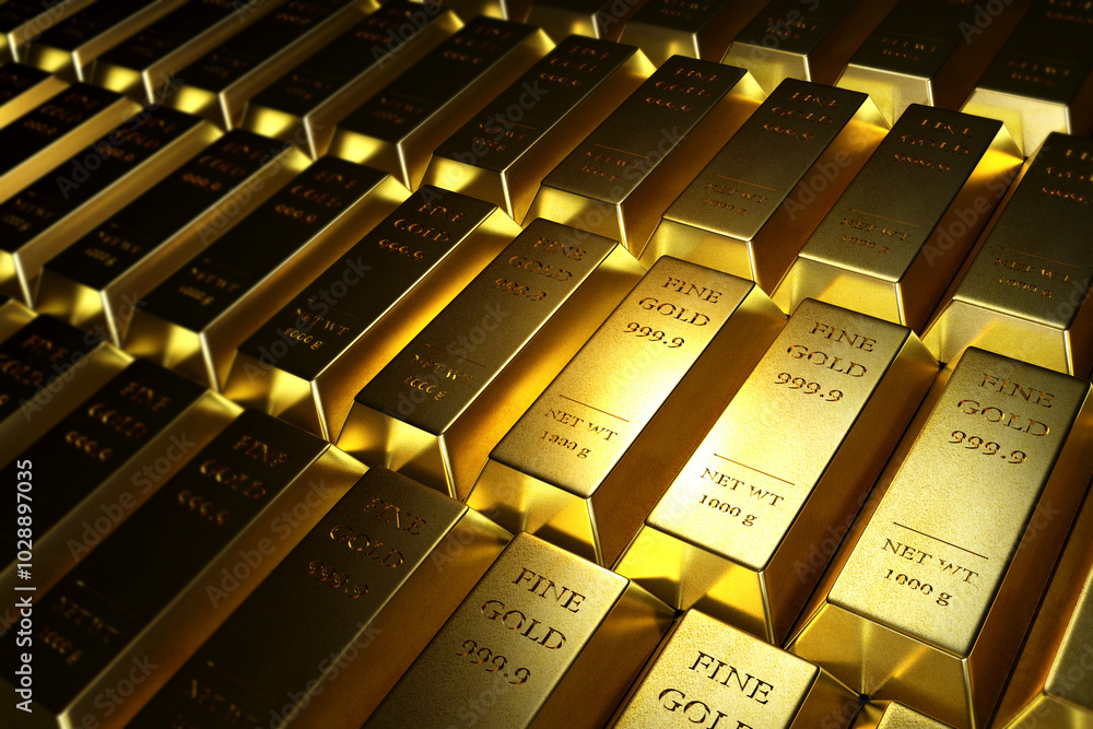 Gold Bullion background, Fine Gold bars, Bank gold storage. concept of investment, and exchange rates, Gold market. Gold Bullion background, Fine Gold bars, Bank gold storage. concept of investment, and exchange rates, Gold market.