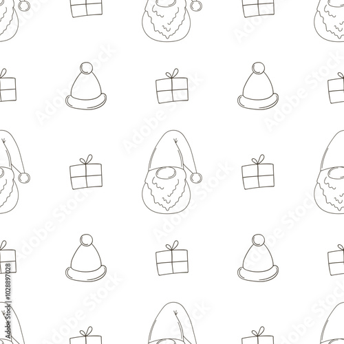 Christmas background. Coloring pattern