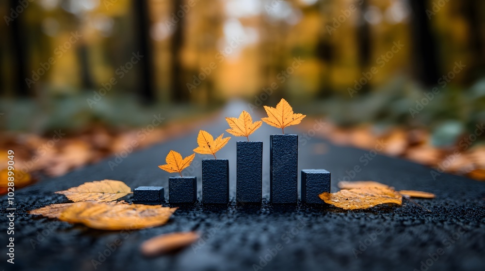 Dynamic stock charts climbing upwards with a blurred road in the background, symbolizing financial growth Dynamic stock charts climbing upwards with a blurred road in the background, symbolizing financial growth