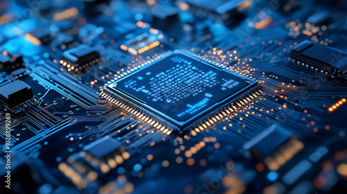 Business with technology, high technology for future. Generative AI Illustration.