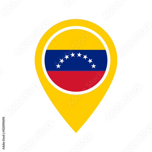 Venezuela flag location icon Free Download Venezuela flag location icon - GFXLoad