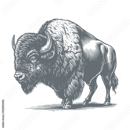 bison vector illustration