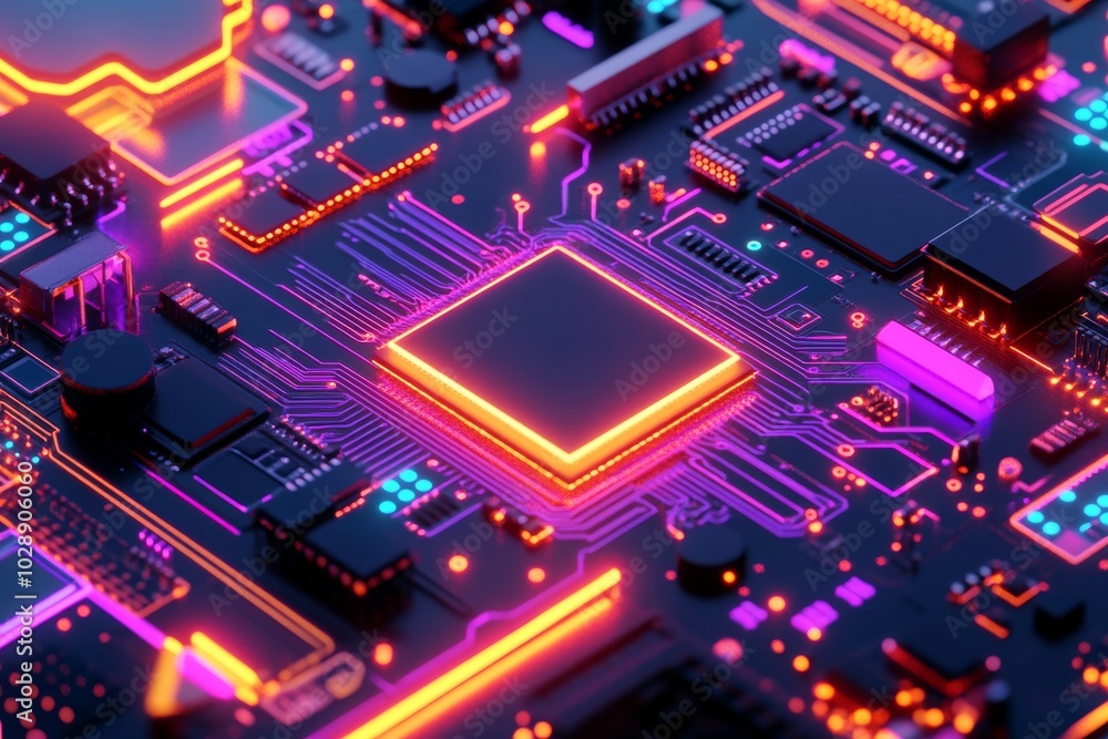 Digital modern electronic circuit board with futuristic technology background. Stock image Digital modern electronic circuit board with futuristic technology background. Stock image