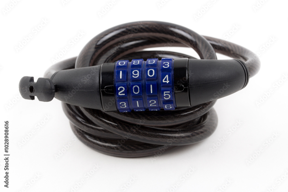 Encrypted lock on white background Encrypted lock on white background