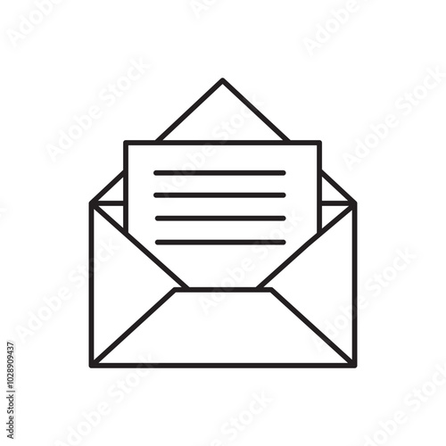 Evelope icon ouline vector
