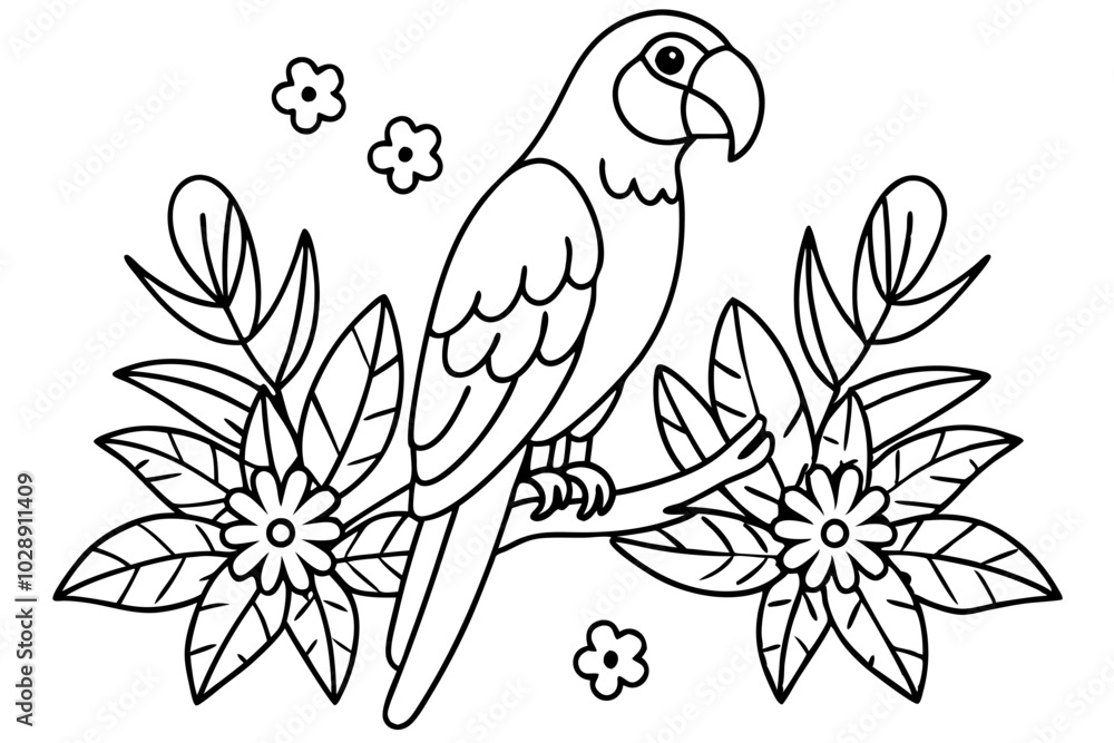 Naklejka premium black and white bird