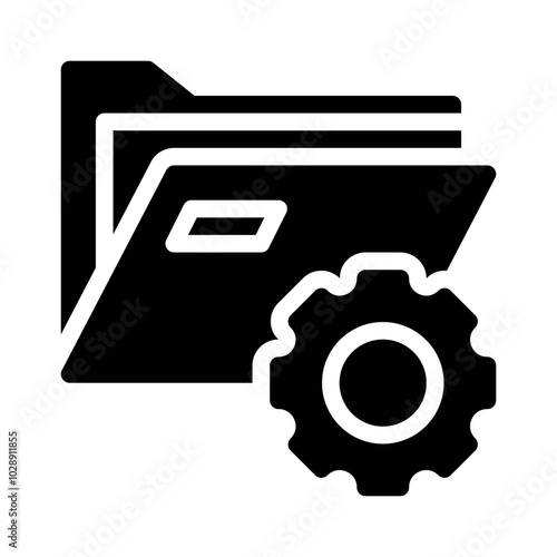 File Gear glyph icon